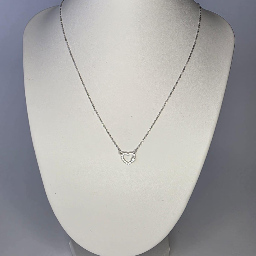 Colar Coração Cravejado