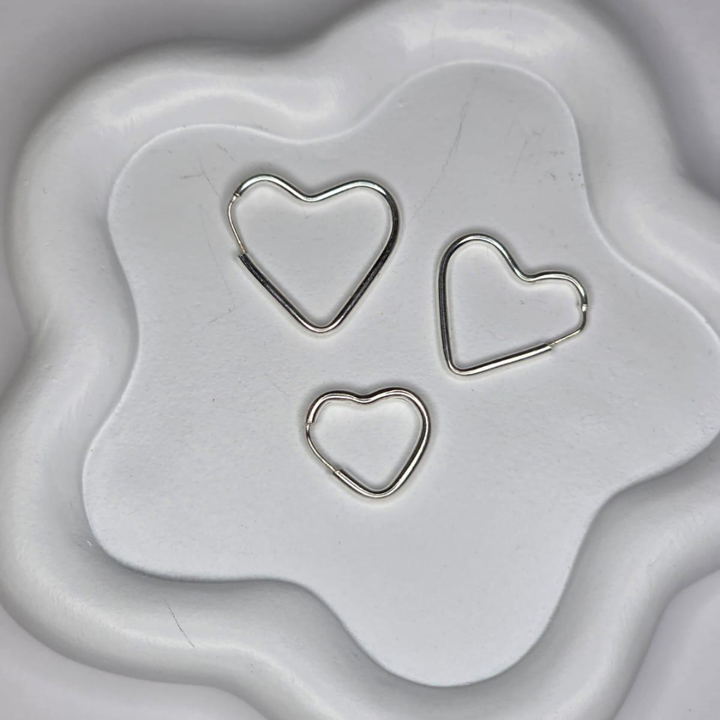 Trio de Argolas Coração