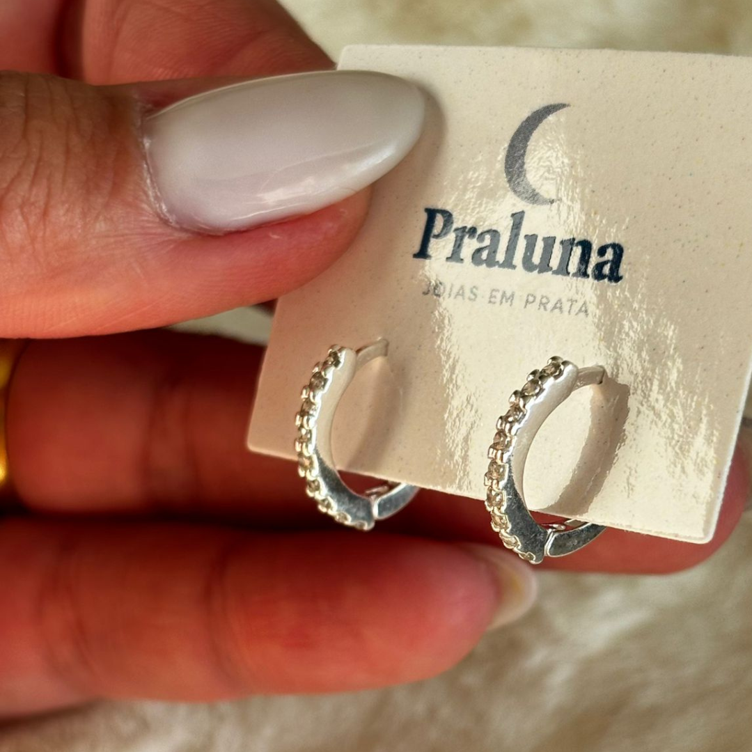 Argola Cravejada Lux