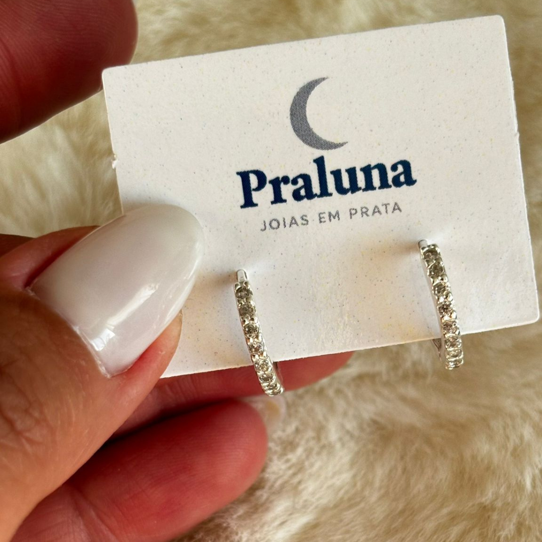 Argola Cravejada Lux