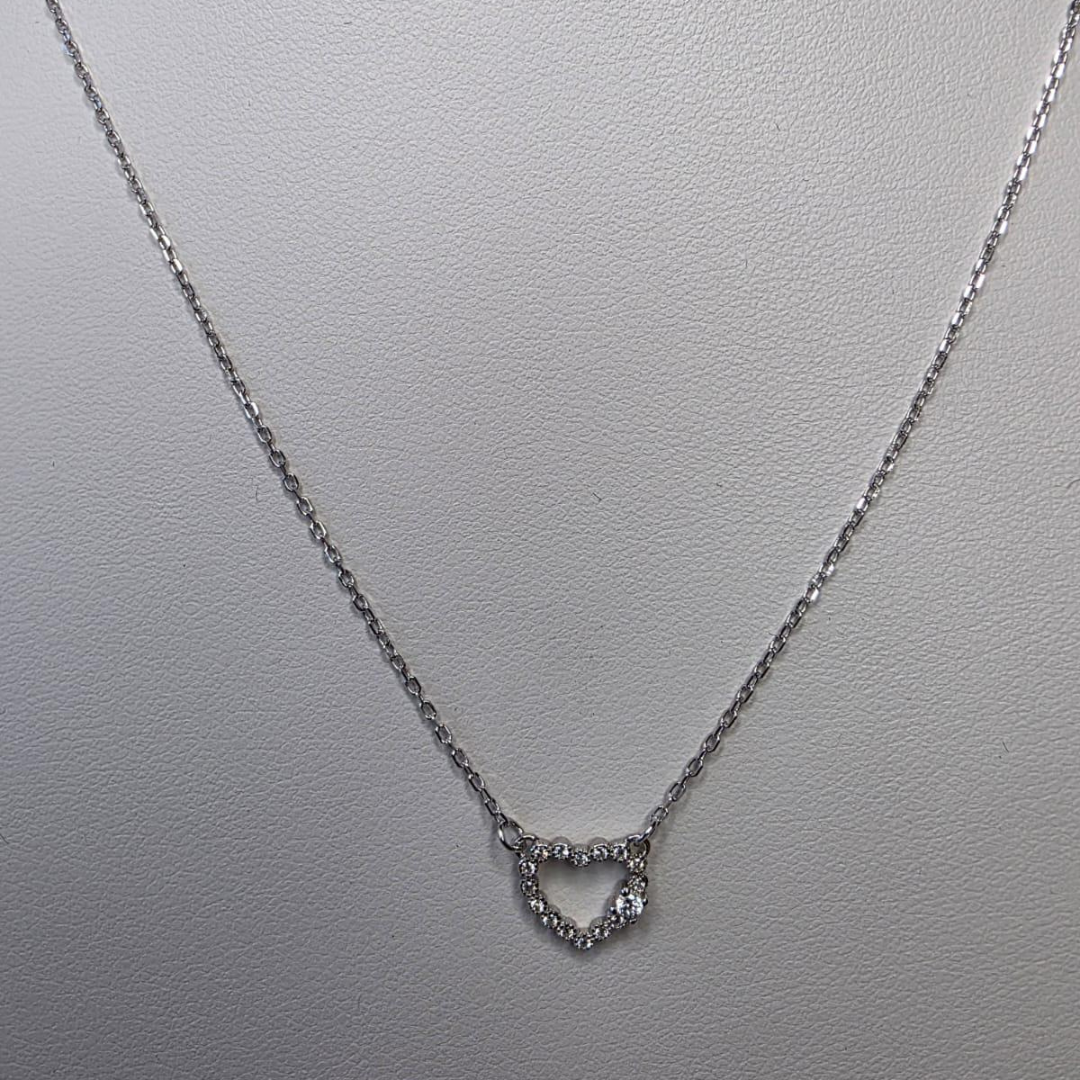 Colar Coração Cravejado