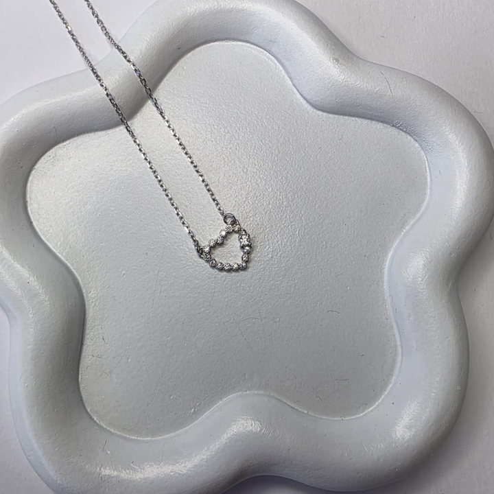 Colar Coração Cravejado