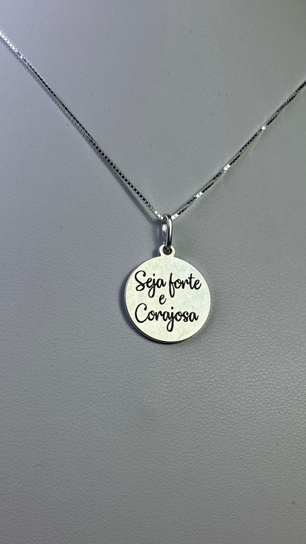 Colar Seja Forte e Corajosa
