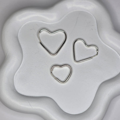 Trio de Argolas Coração