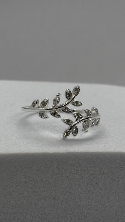 Anel Regulável Ramos Cravejados