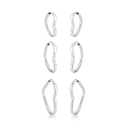 Trio de Argolas Coração