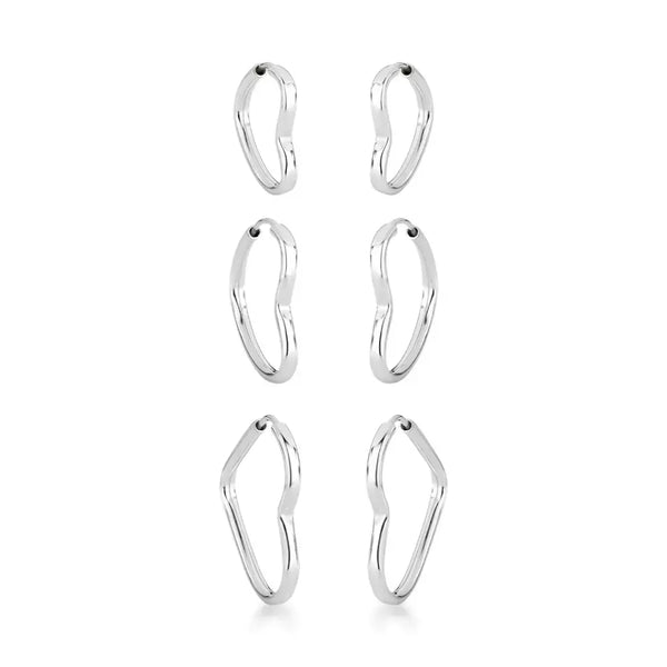 Trio de Argolas Coração